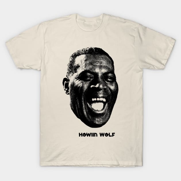 Portrait Retro Howlin' Wolf T-Shirt by LEMESGAKPROVE